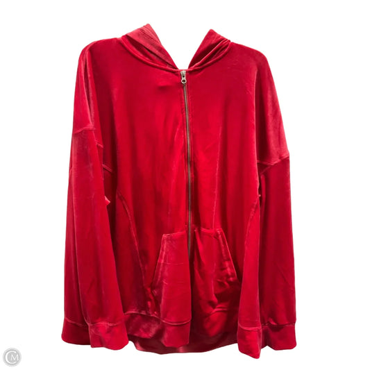 Athletic Jacket By Lane Bryant In Red, Size: 4x