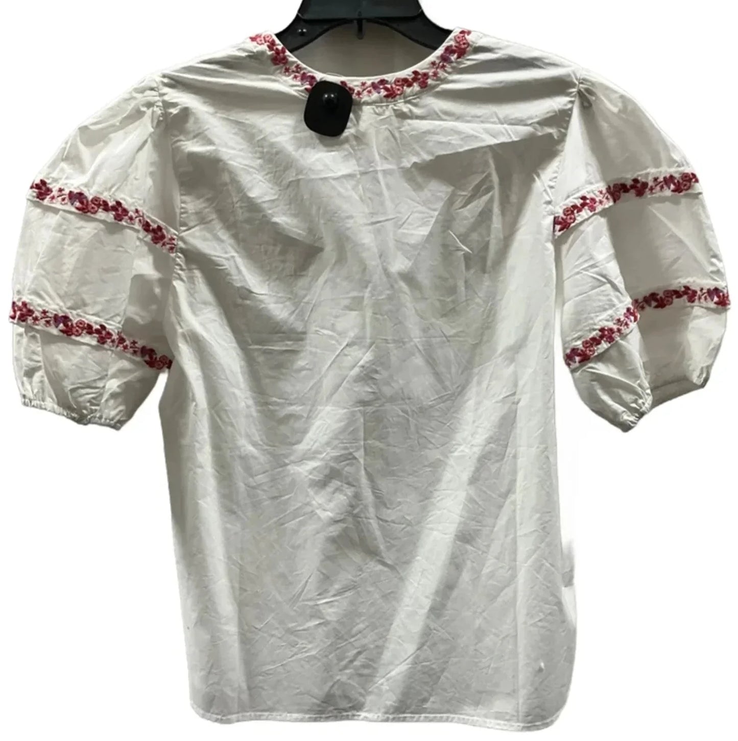 Top Short Sleeve By Clothes Mentor In White, Size: M