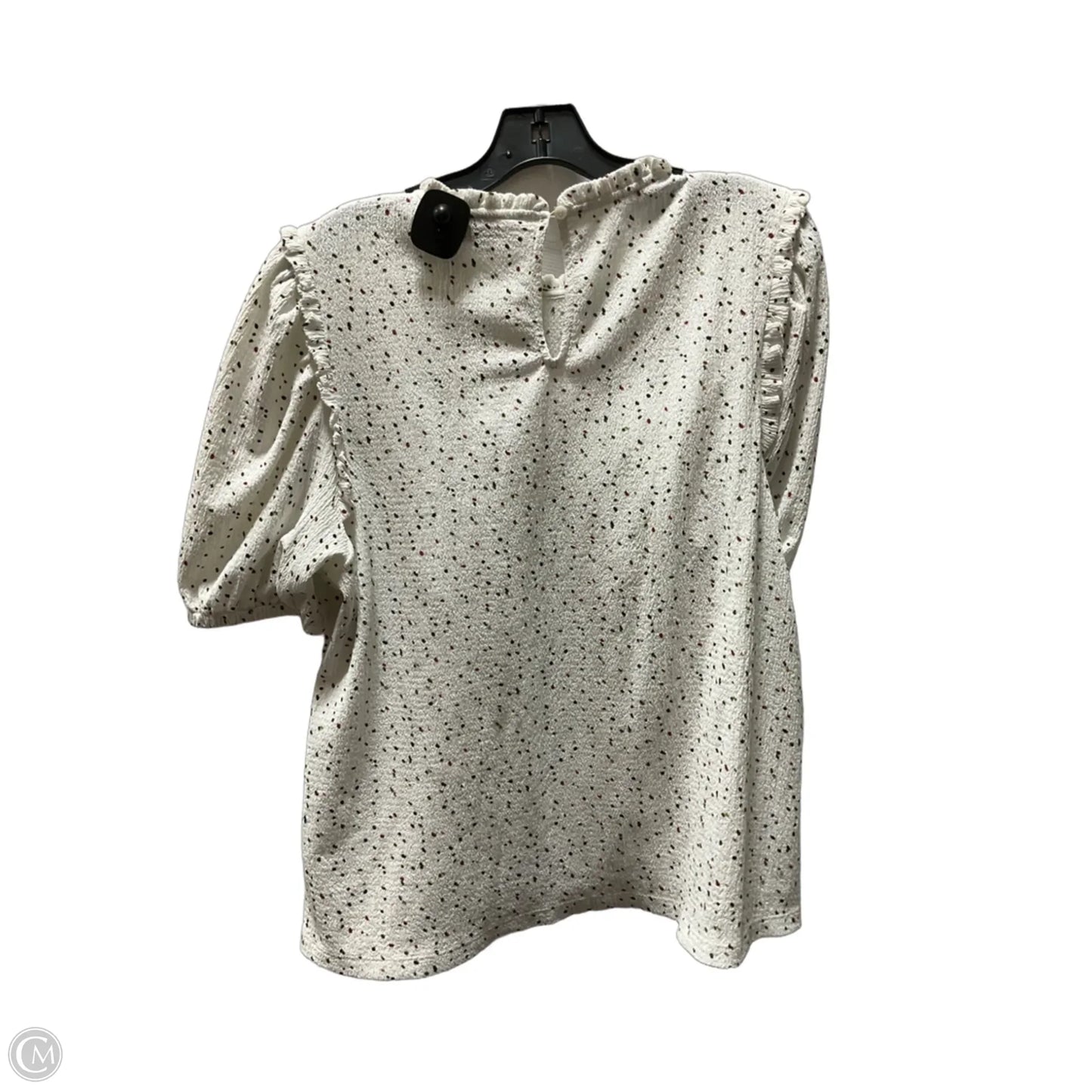 Top Short Sleeve By Loft In Polkadot Pattern