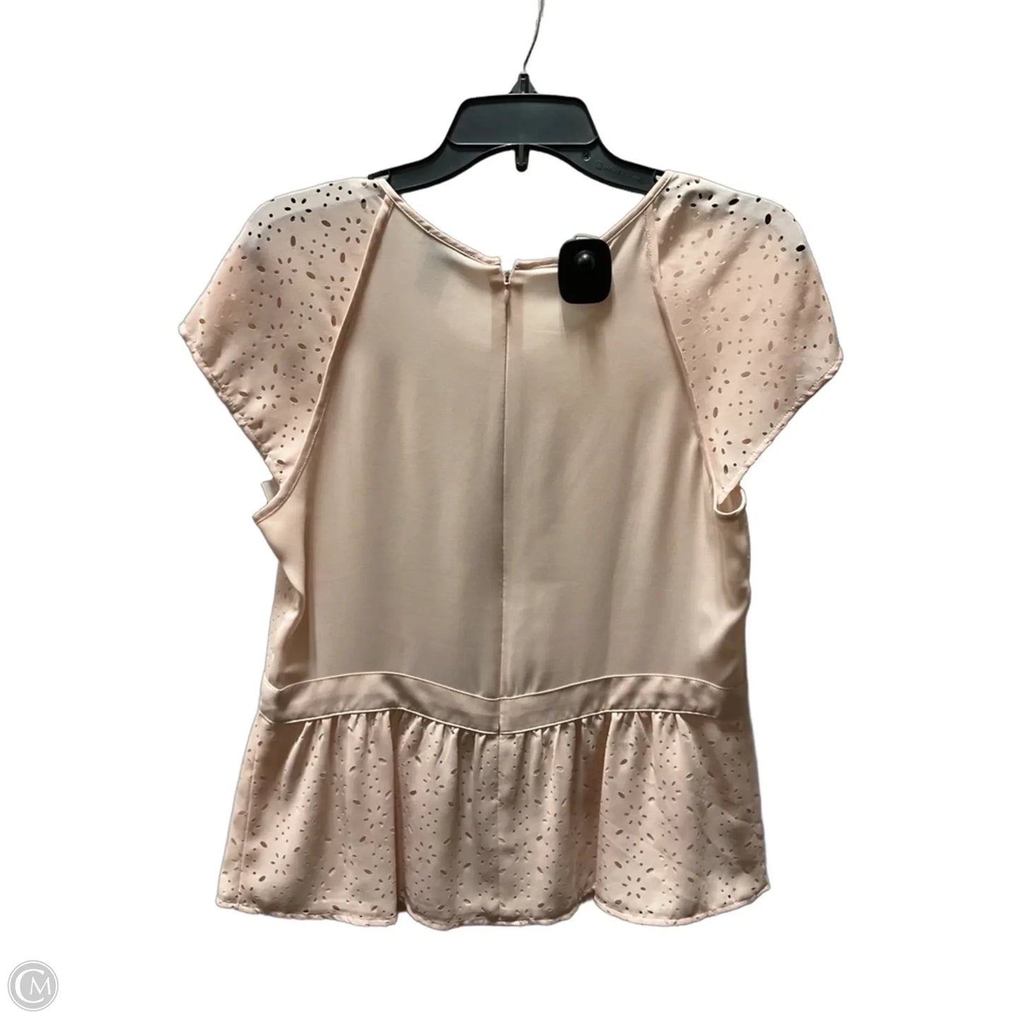 Top Short Sleeve By Ann Taylor In Peach, Size: M