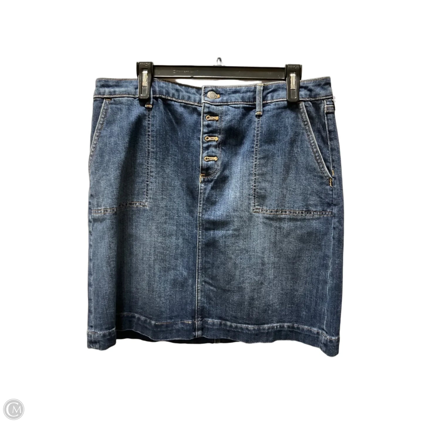 Skirt Mini & Short By Talbots In Blue Denim, Size: 12