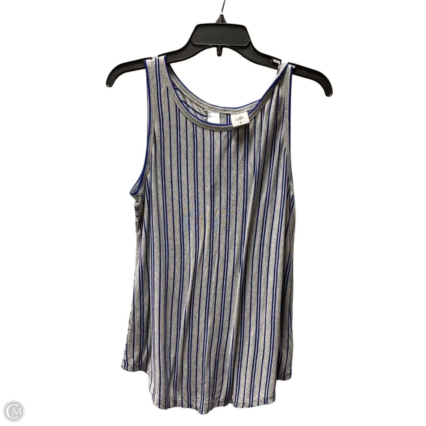 Top Sleeveless Basic By Cabi In Striped Pattern, Size: M