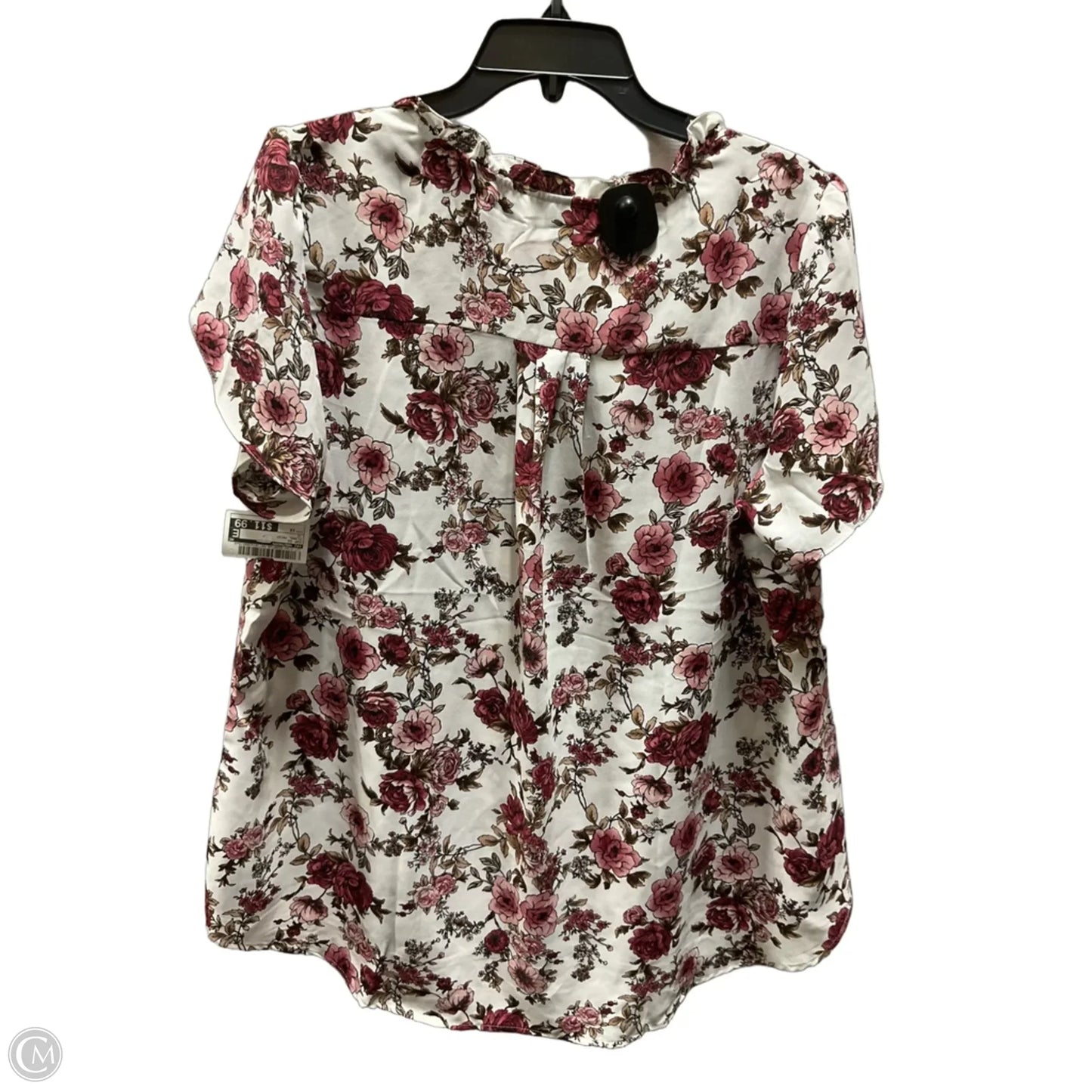 Top Short Sleeve By 41 Hawthorn In Floral Print, Size: 1x