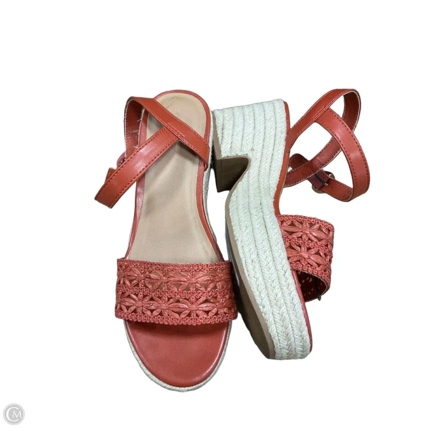 Sandals Heels Block By Old Navy In Orange, Size: 8