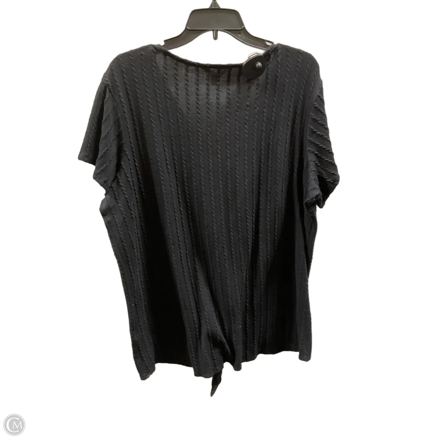 Top Short Sleeve Basic By Weatherproof In Black, Size: Xxl