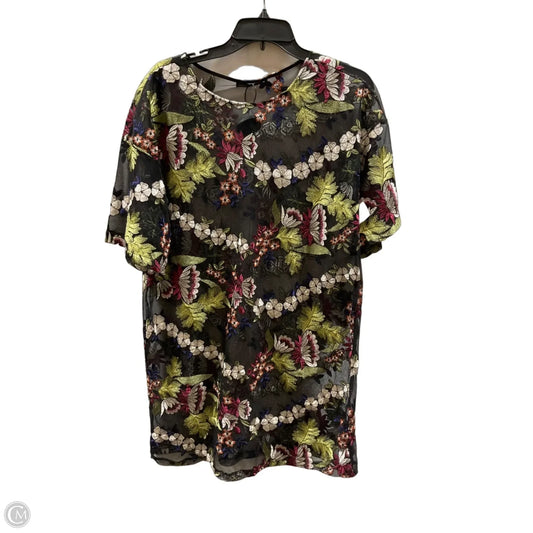 Top Short Sleeve By Zara In Multi-colored, Size: M