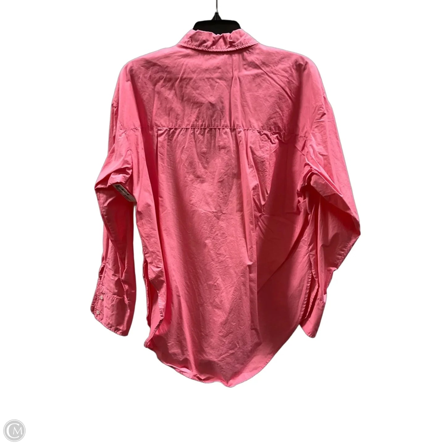 Blouse Long Sleeve By H&m In Pink, Size: S