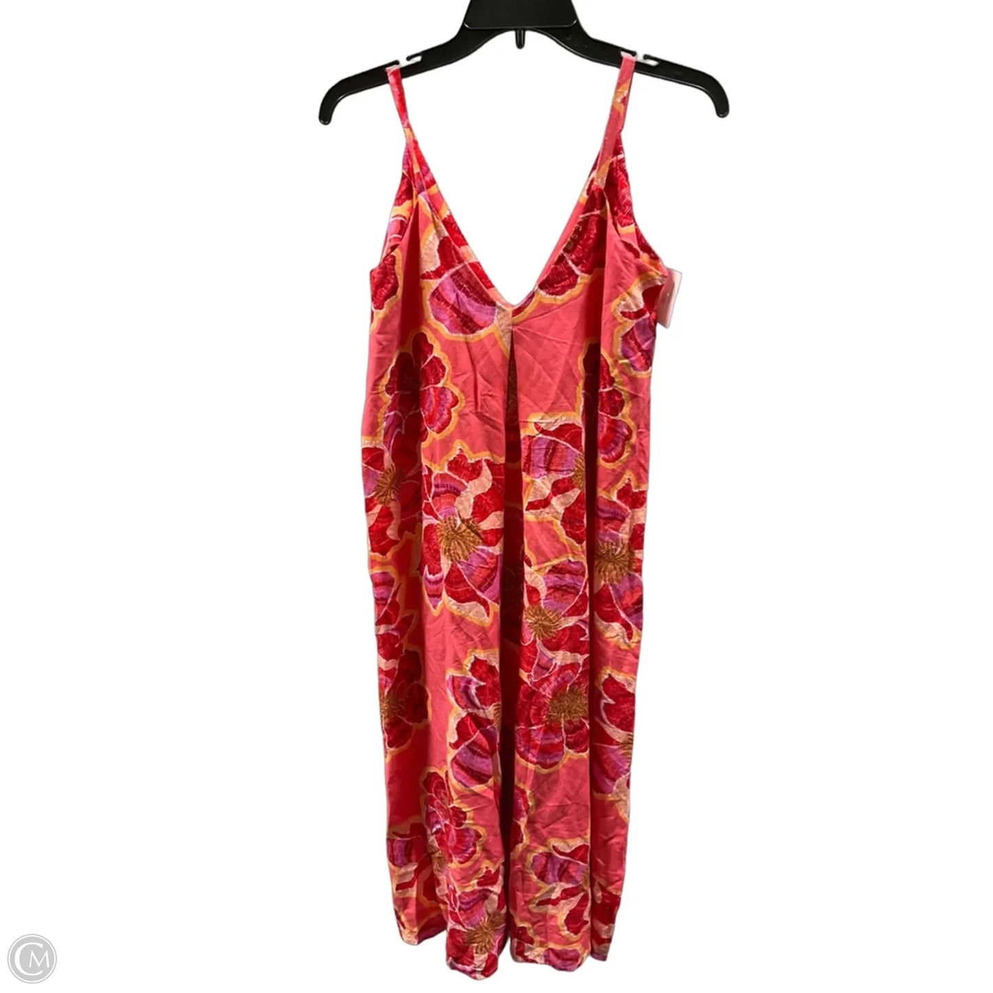 Dress Casual Midi By Loft In Orange & Pink, Size: Sp