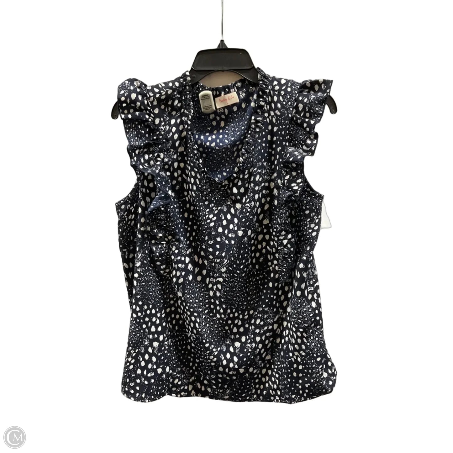 Top Sleeveless By Hailey & Co In Navy, Size: M