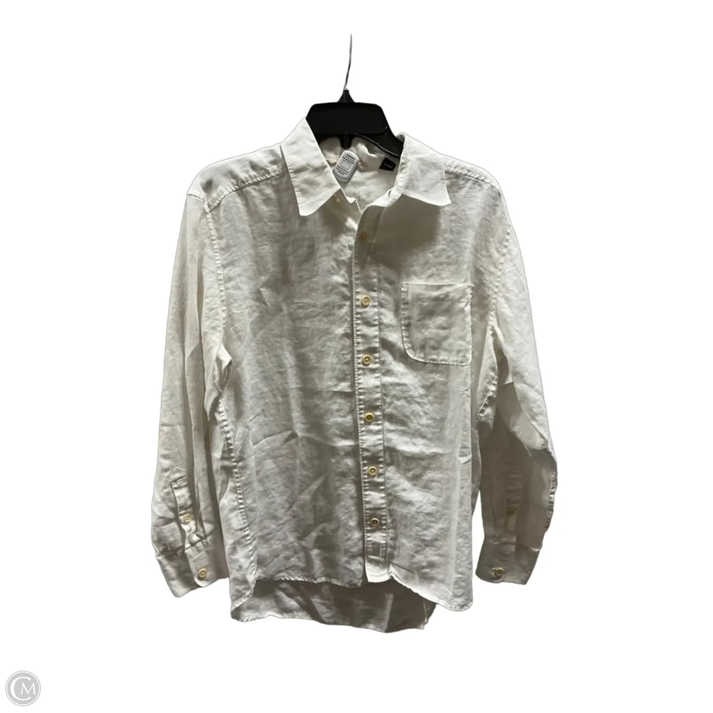 Blouse Long Sleeve By Tommy Bahama In White, Size: S
