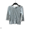 Top 3/4 Sleeve Basic By J. Crew In Striped Pattern, Size: Xs