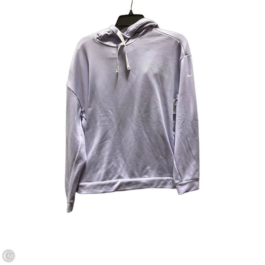 Athletic Sweatshirt Hoodie By Nike In Purple, Size: L