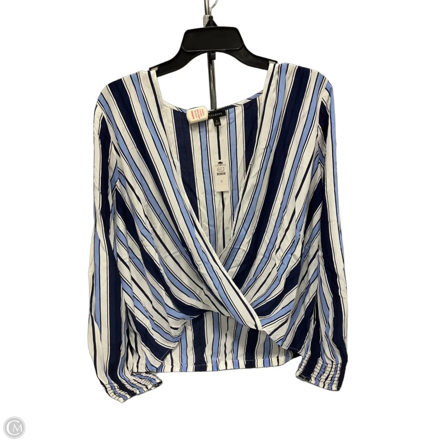 Top Long Sleeve By Talbots In Striped Pattern, Size: S