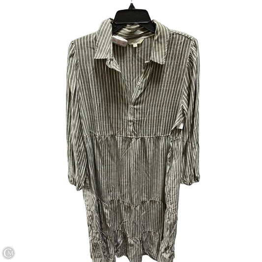 Dress Casual Midi By Max Studio In Striped Pattern, Size: Xl