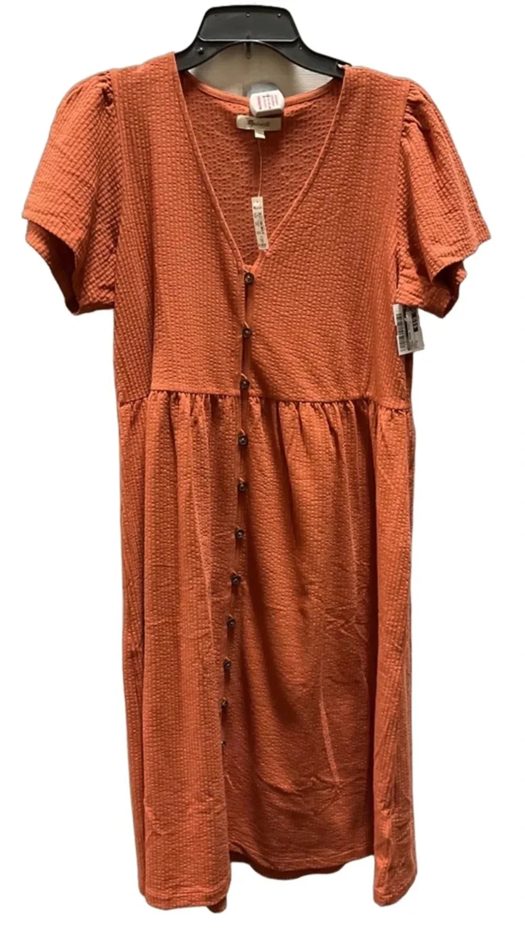 Dress Casual Midi By Madewell In Orange, Size: M