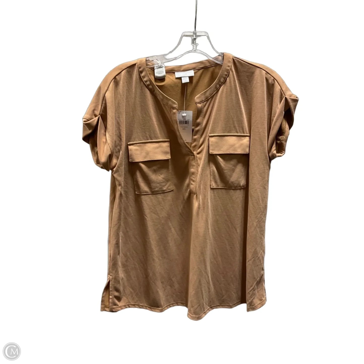 Top Short Sleeve By J. Jill In Tan, Size: Xs
