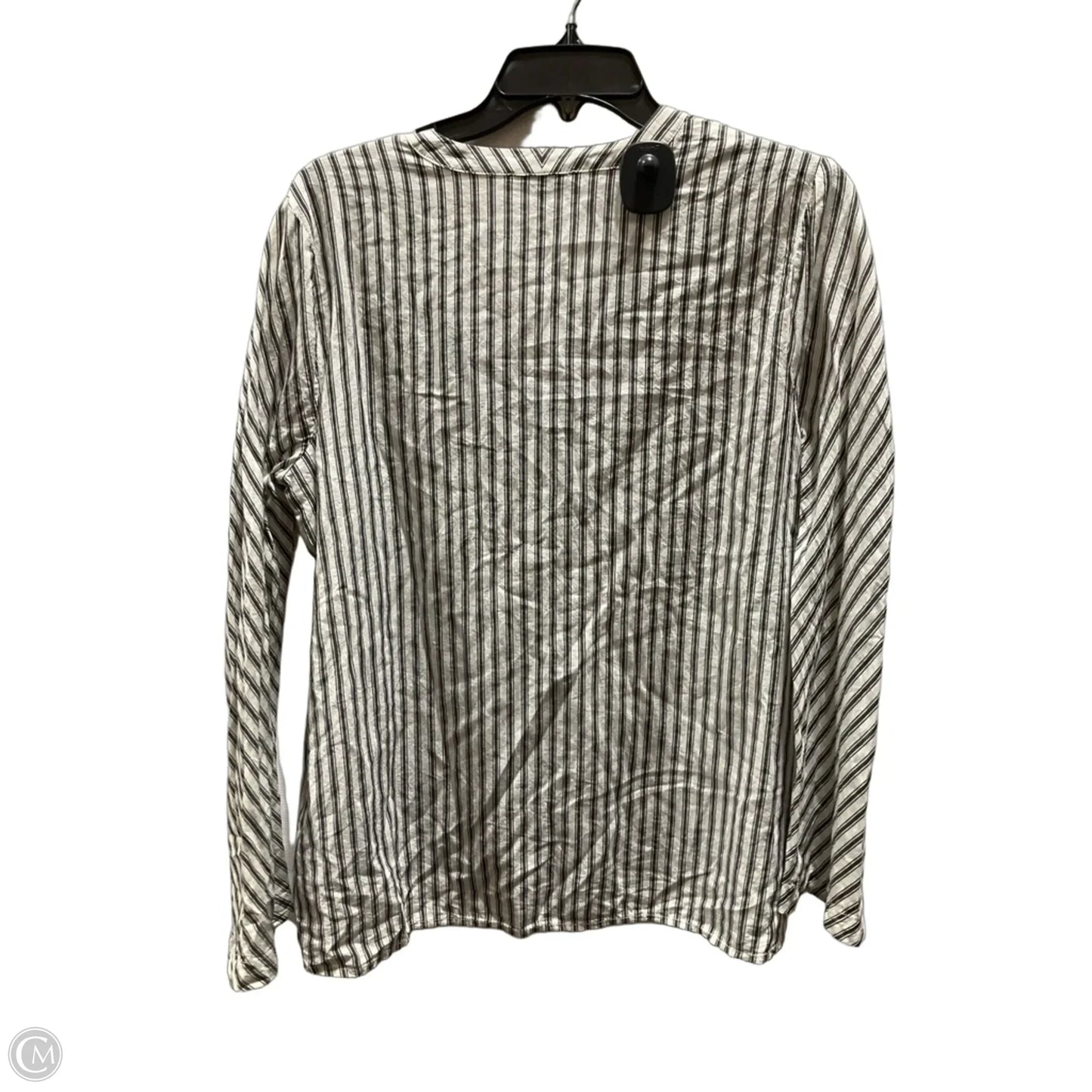 Top Long Sleeve By Madewell In Striped Pattern, Size: L