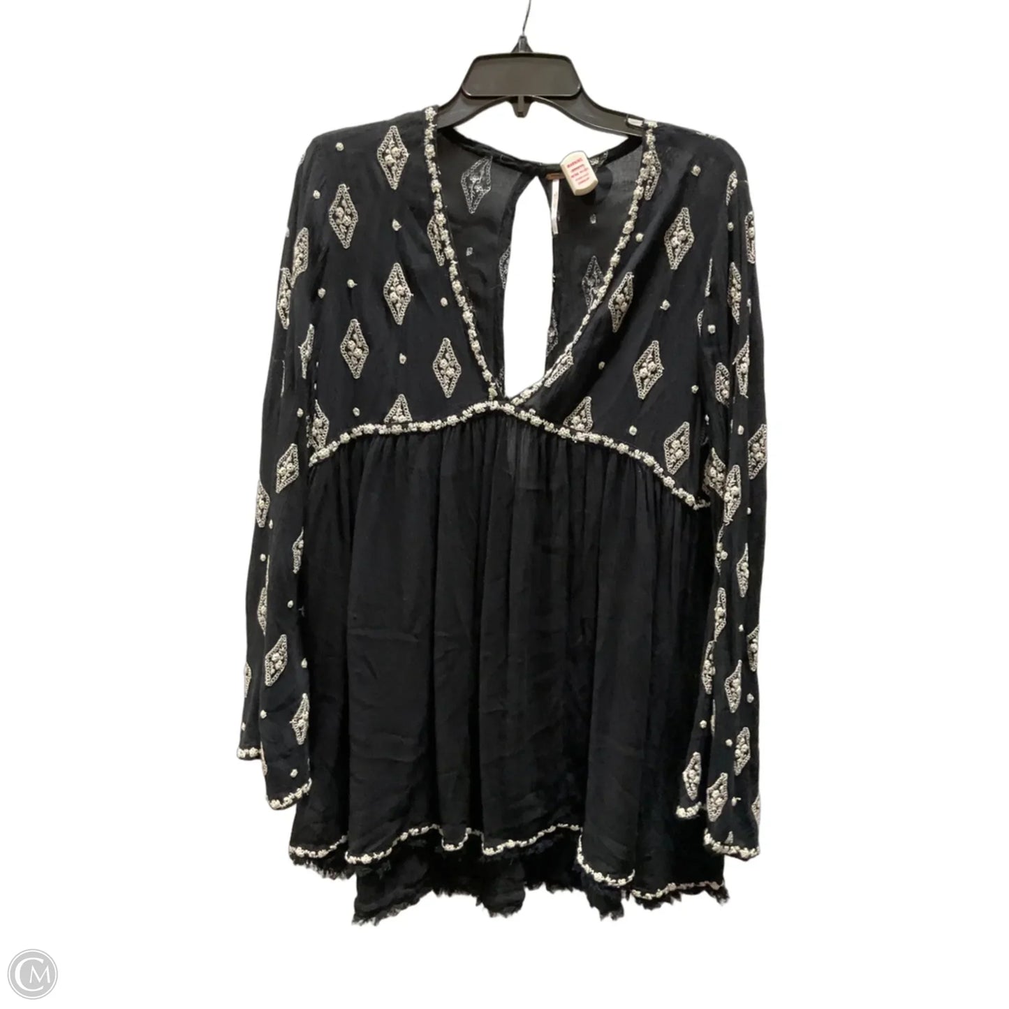 Top Long Sleeve By Free People In Black, Size: L