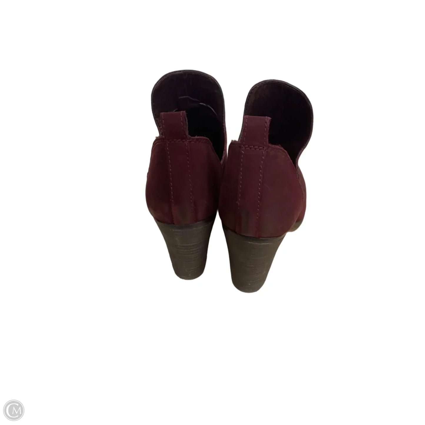 Boots Ankle Heels By Vince Camuto In Maroon, Size: 8.5