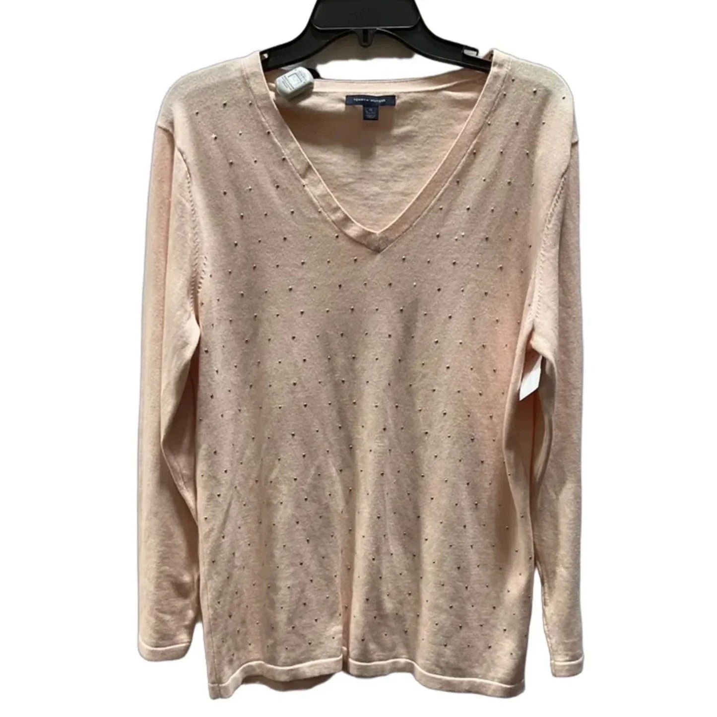 Top Long Sleeve By Tommy Hilfiger In Peach, Size: Xl