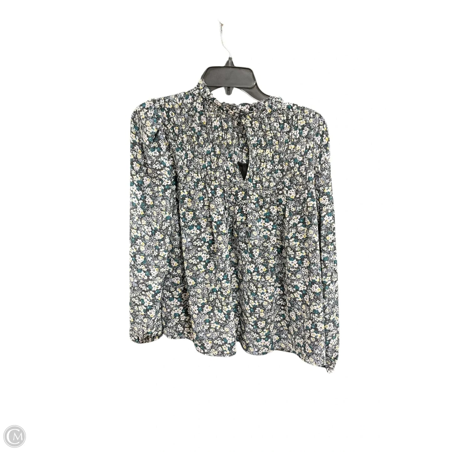 Top Long Sleeve By Banana Republic In Floral, Size: Xs