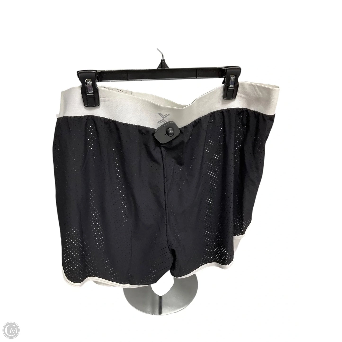 Athletic Shorts By Xersion In Black & Cream, Size: Xl