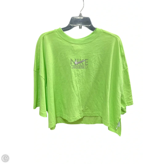 Athletic Top Short Sleeve By Nike In Green, Size: Xl