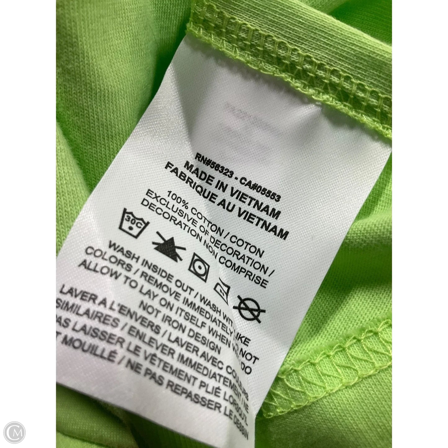 Athletic Top Short Sleeve By Nike In Green, Size: Xl