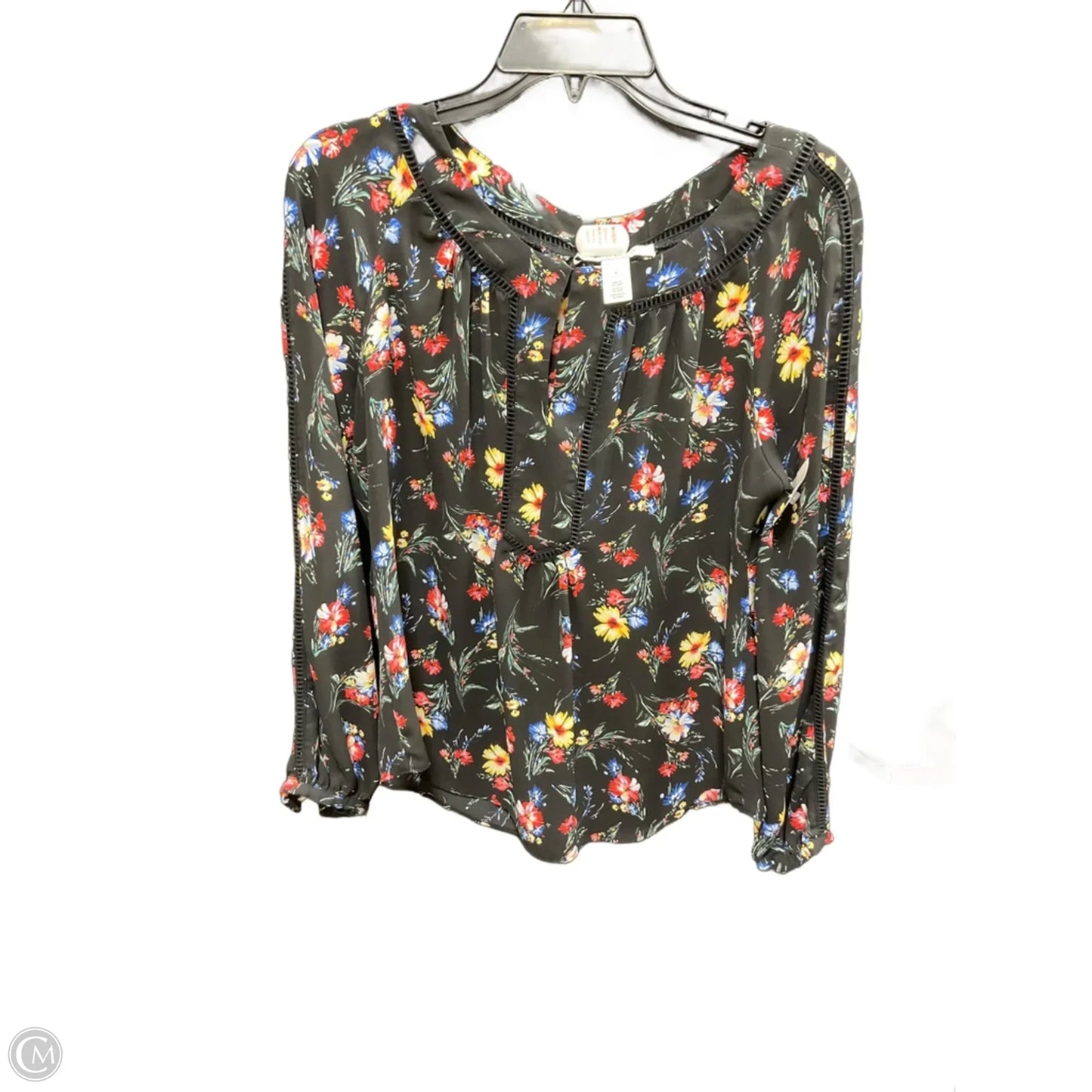 Top Long Sleeve By White House Black Market In Black, Size: 4