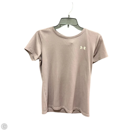 Athletic Top Short Sleeve By Under Armour In Mauve, Size: Xs