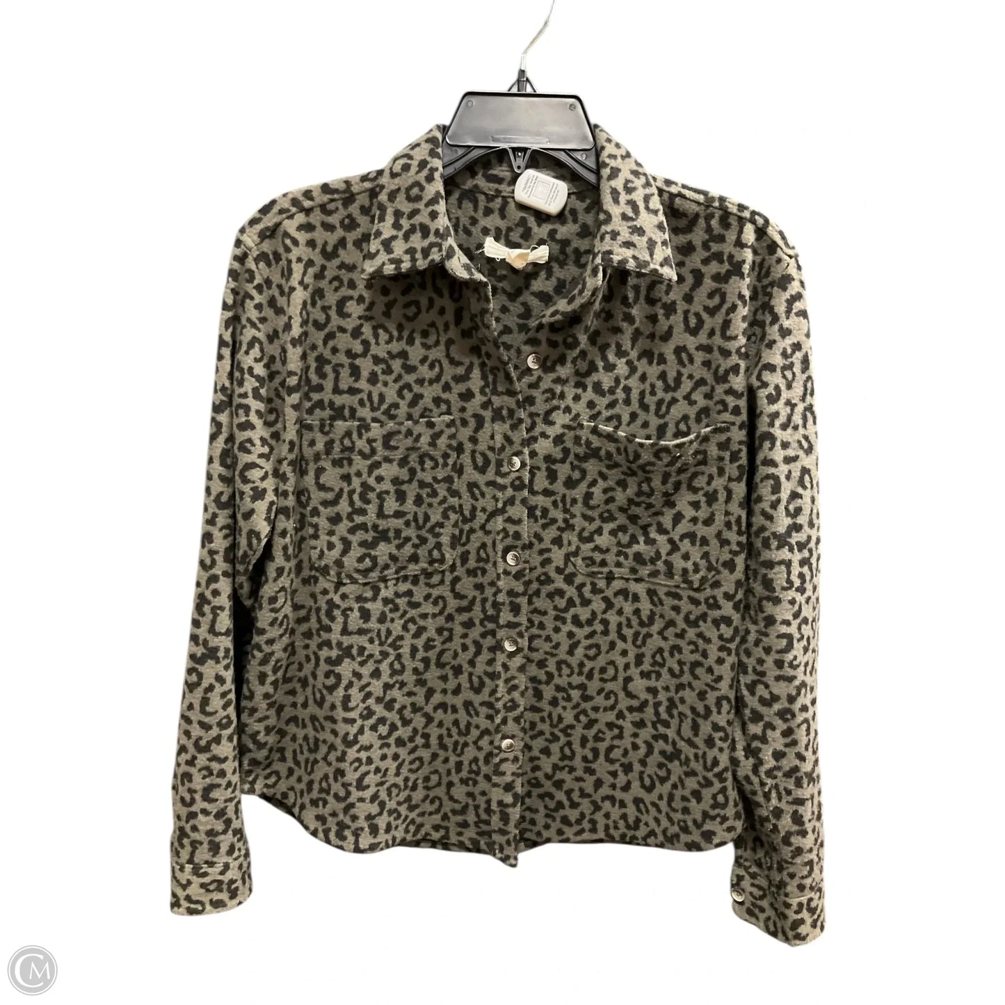 Blouse Long Sleeve By Beachlunchlounge In Animal Print, Size: S