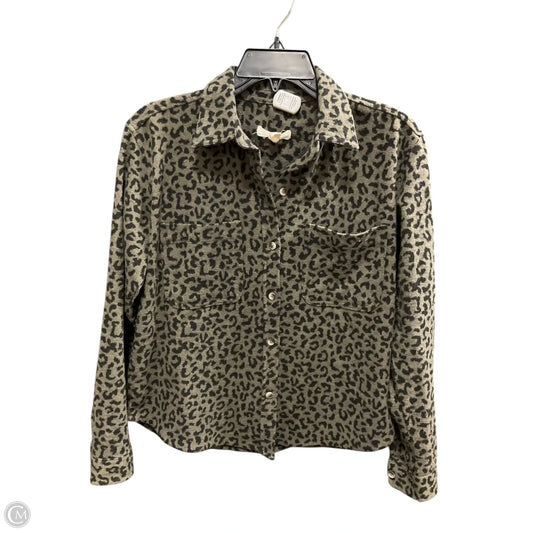 Blouse Long Sleeve By Beachlunchlounge In Animal Print, Size: S