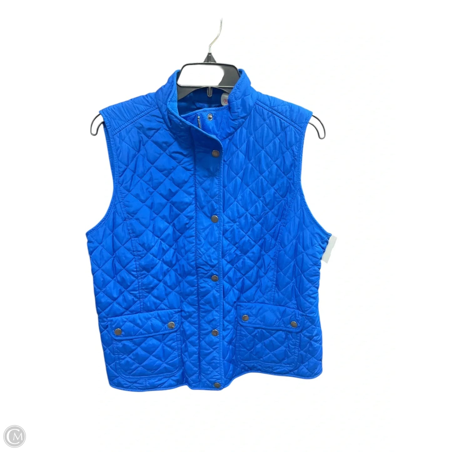 Vest Puffer & Quilted By Talbots In Blue, Size: Lp