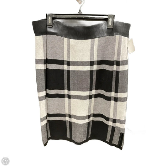 Skirt Midi By Liz Claiborne In Plaid Pattern, Size: Xl