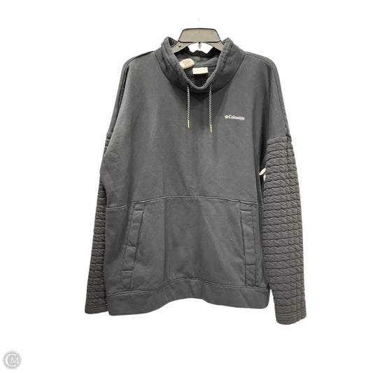 Athletic Top Long Sleeve Collar By Columbia In Black, Size: L