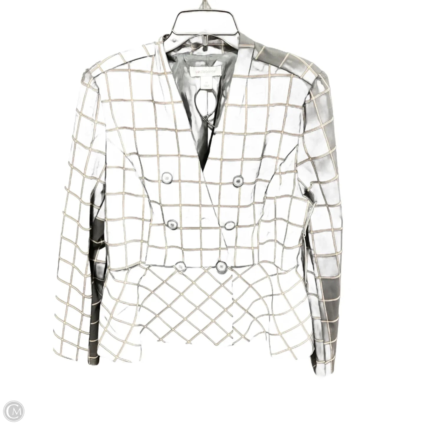 Blazer By Liz Claiborne In Plaid Pattern, Size: 14