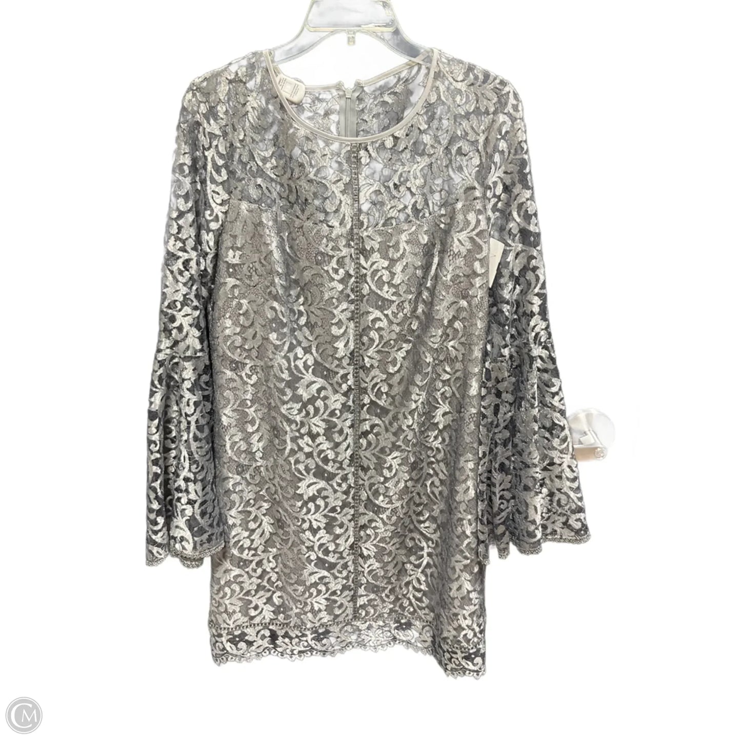 Dress Party Short By White House Black Market In Silver, Size: 12