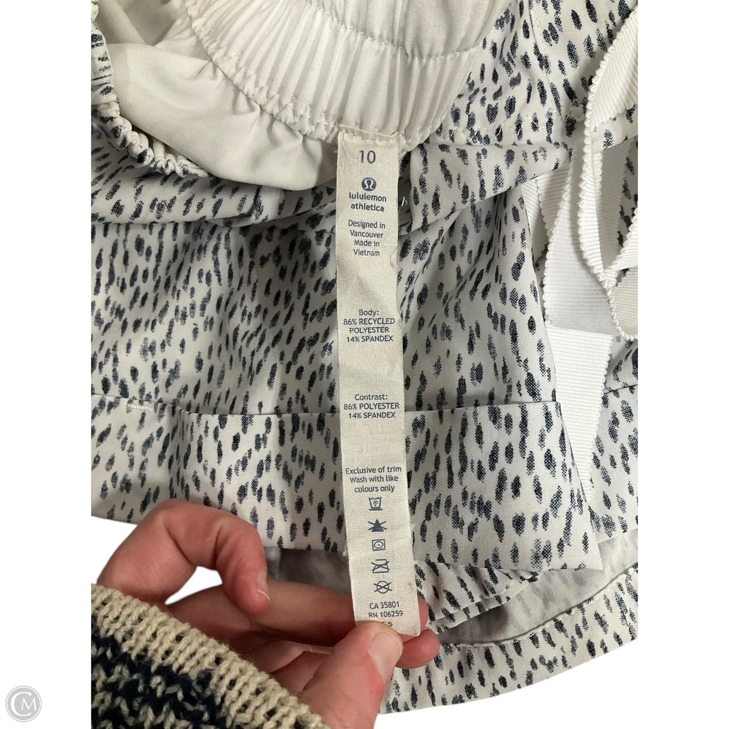 Athletic Shorts By Lululemon In Animal Print, Size: 10