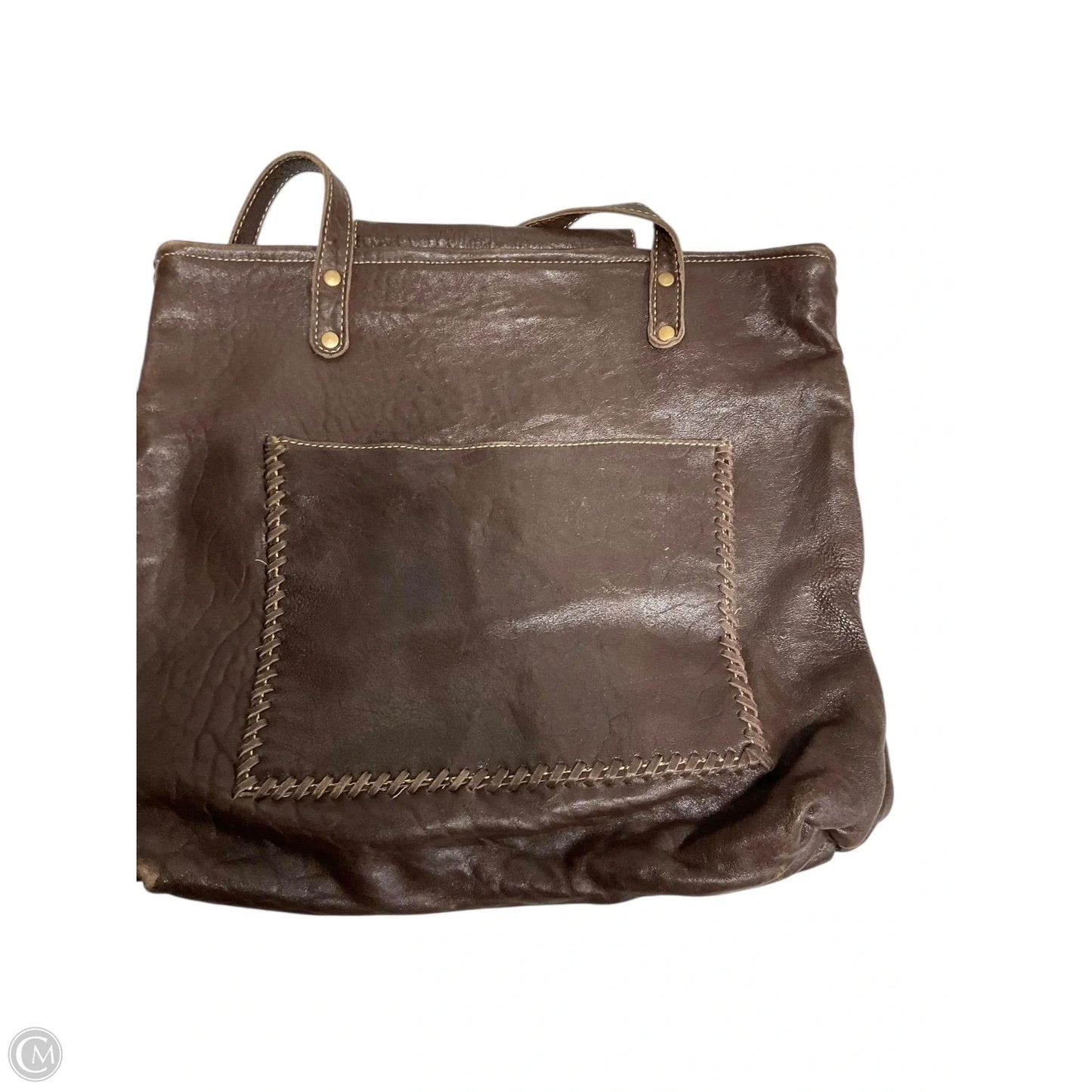 Handbag Leather By Myra, Size: Medium