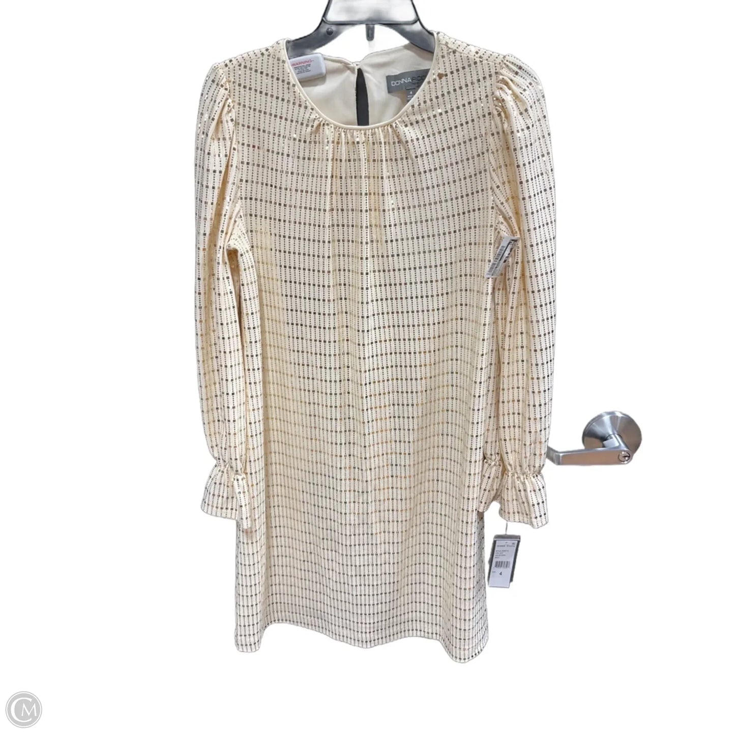 Dress Party Short By Donna Ricco In Cream, Size: 4