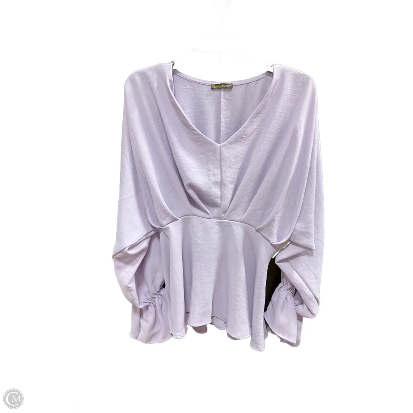 Top Long Sleeve By Cmf In Purple, Size: L
