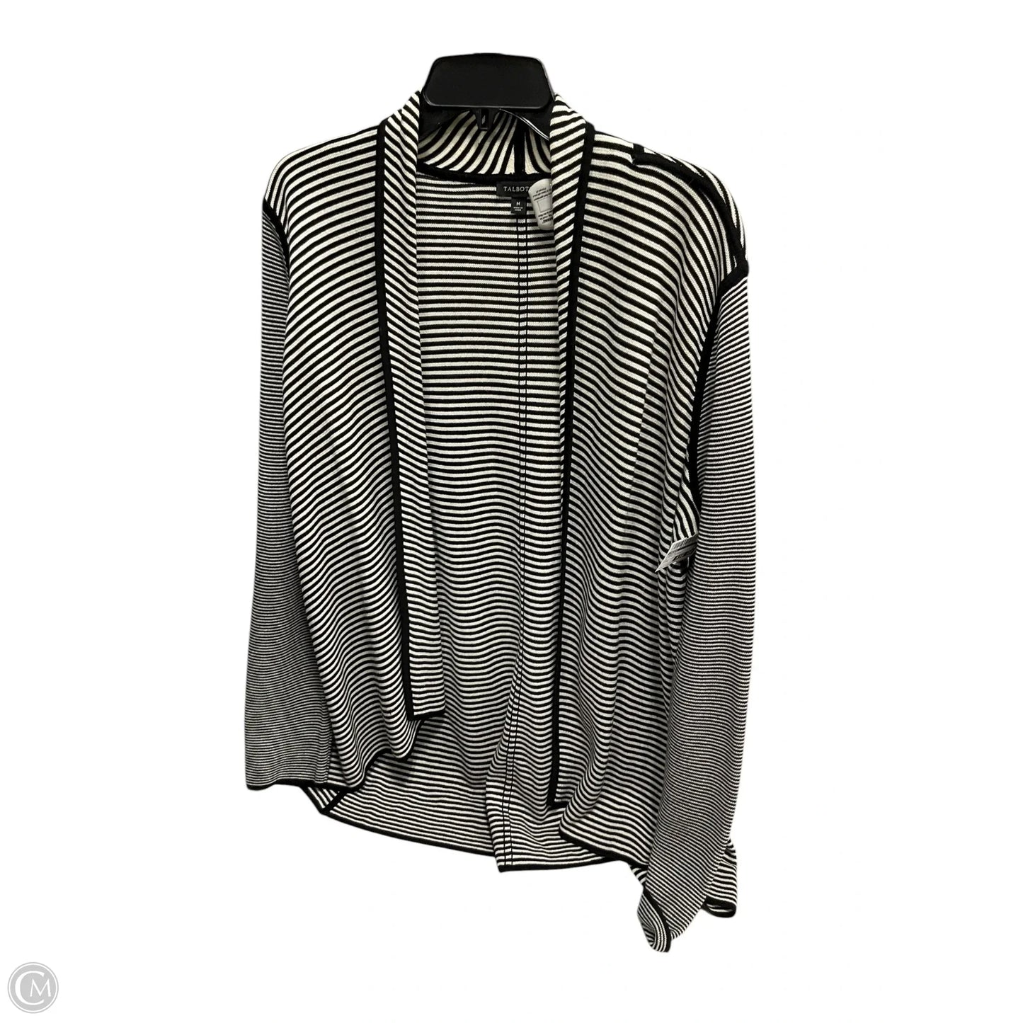 Cardigan By Talbots In Striped Pattern, Size: M