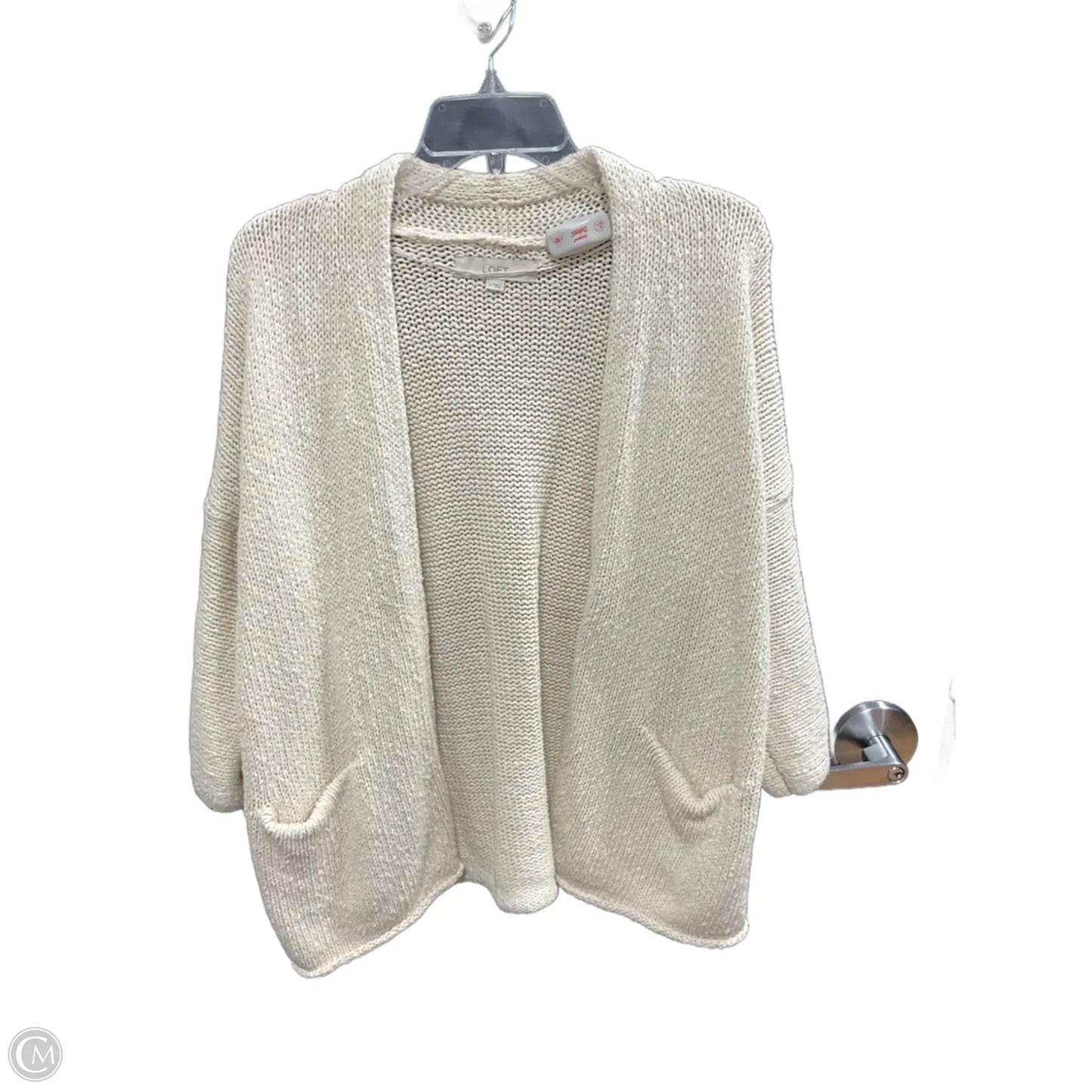 Cardigan By Loft In Cream, Size: M