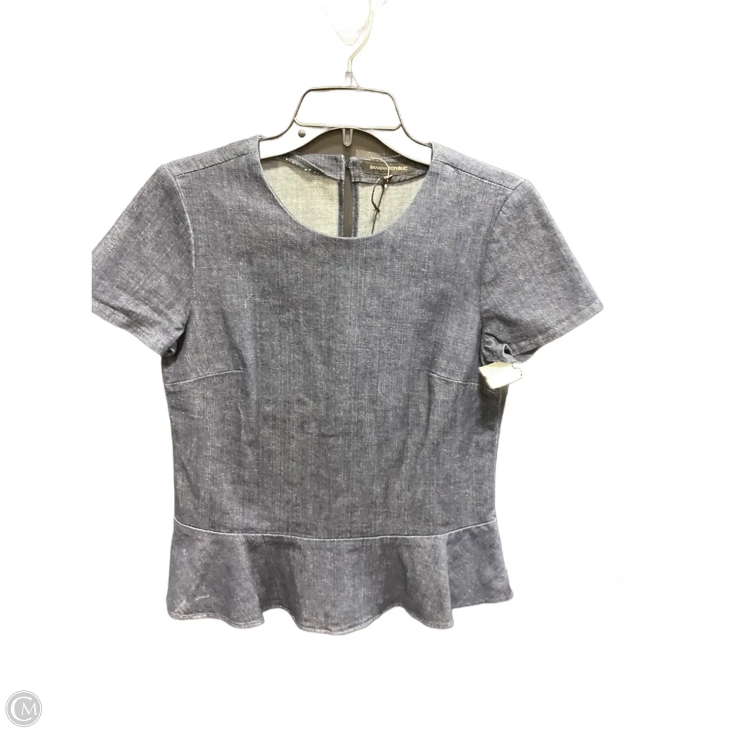 Top Short Sleeve By Banana Republic In Blue Denim, Size: Xs