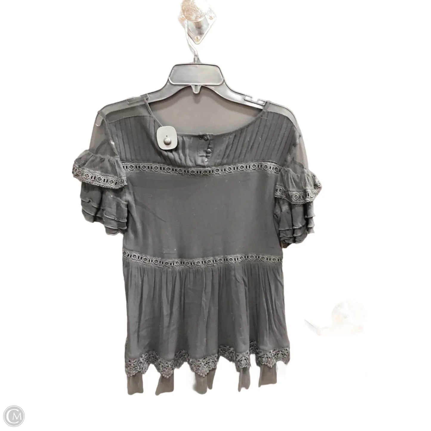 Top Short Sleeve By Pol In Black, Size: S