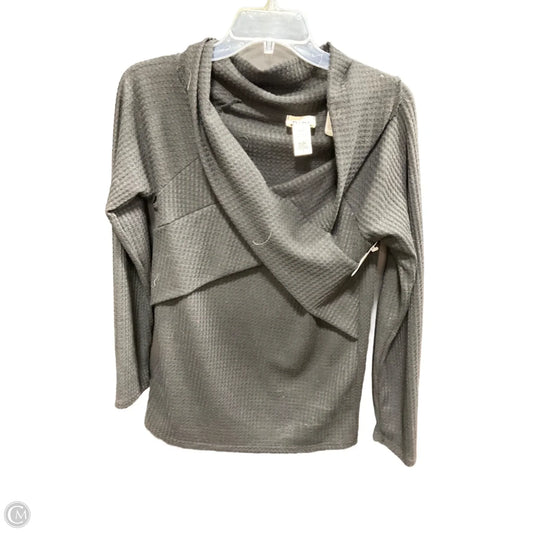 Top Long Sleeve By Bibi In Black, Size: S