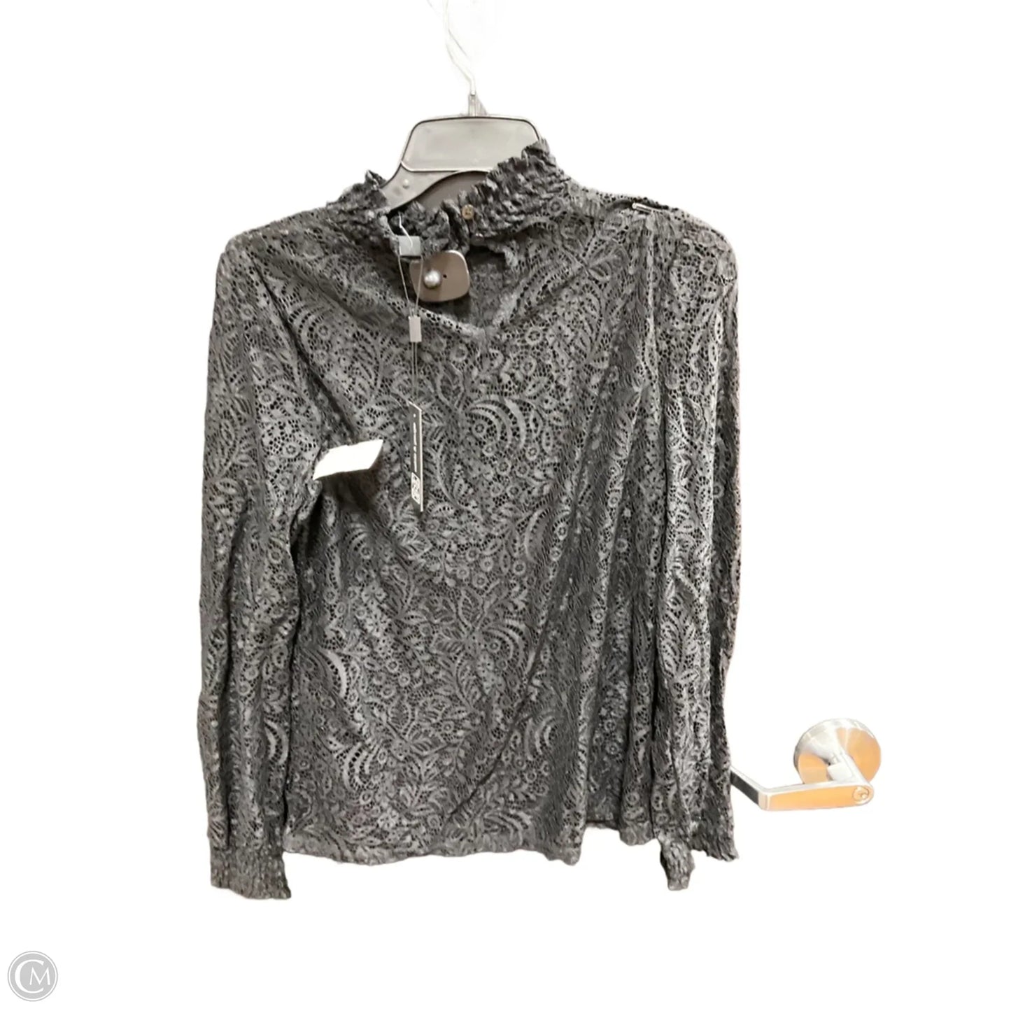 Top Long Sleeve By Cable And Gauge In Black, Size: M