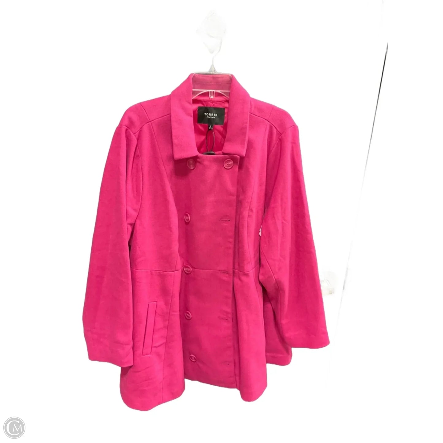 Coat Peacoat By Torrid In Pink, Size: Xl