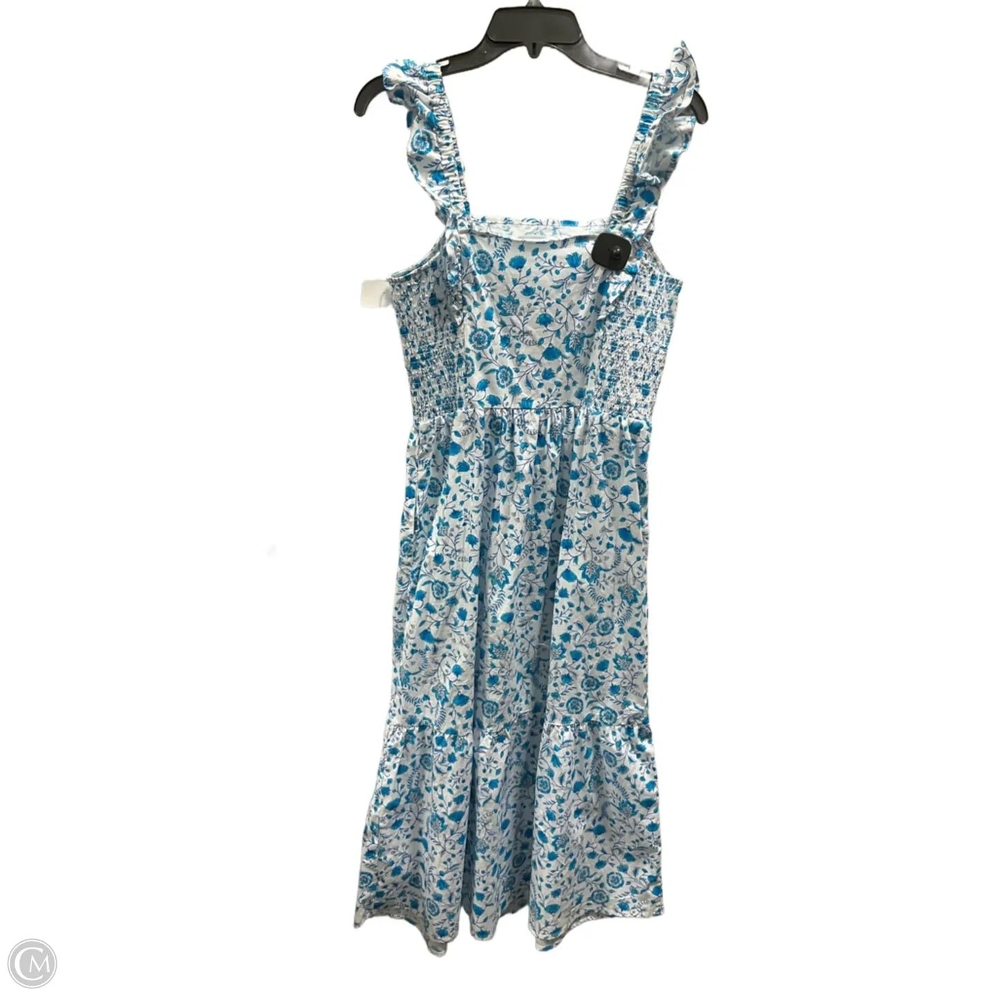 Dress Casual Maxi By Draper James In Blue & White, Size: M