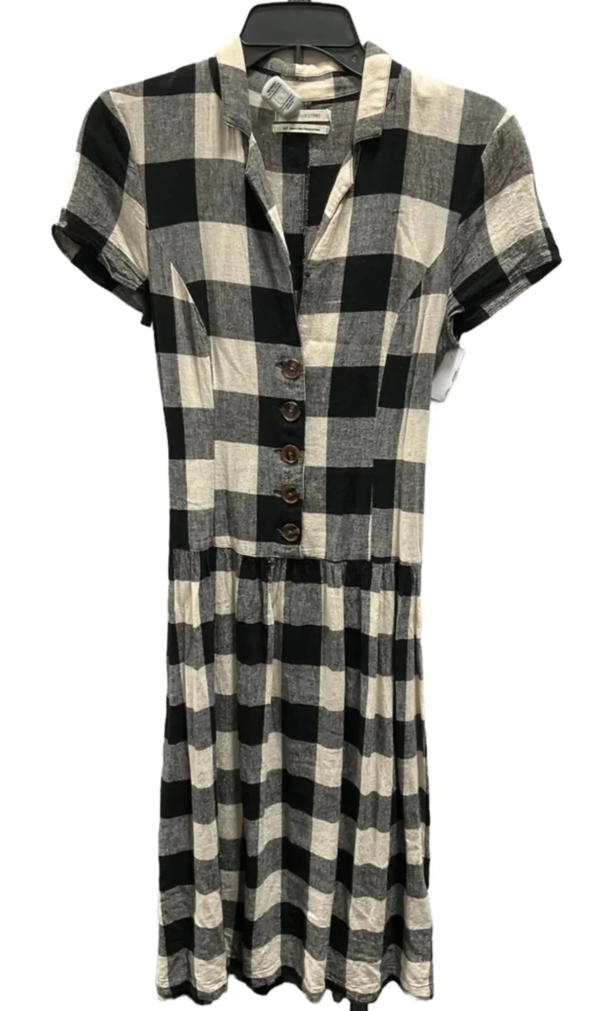 Dress Casual Midi By Urban Outfitters In Plaid Pattern, Size: S